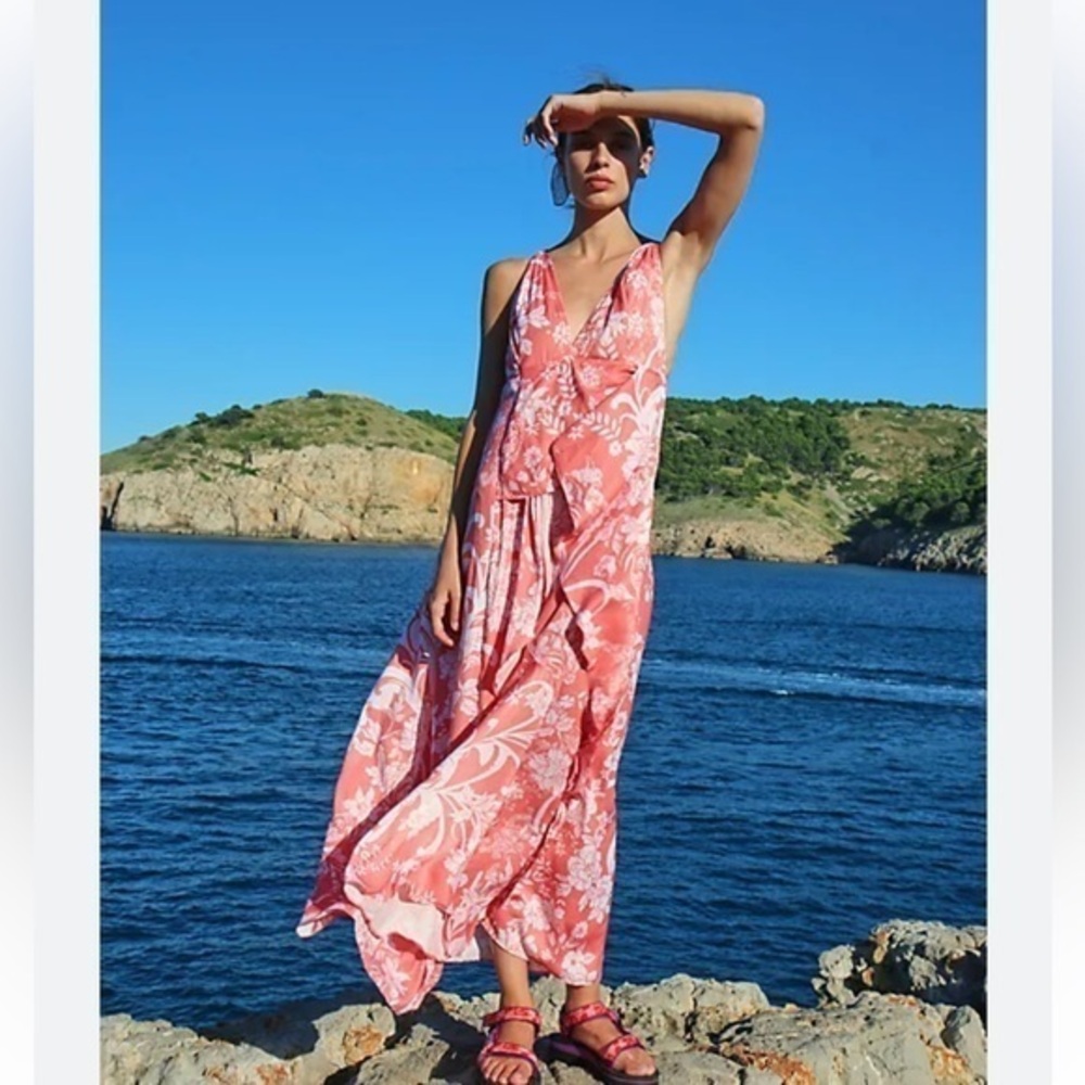 Free People Ashley Dress color is Coral - Picture 1 of 7